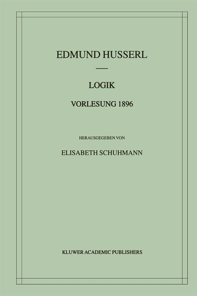 Produktbild: Logik Vorlesung 1896