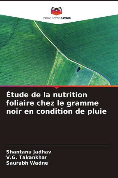 Produktbild: &Eacute;tude de la nutrition foliaire chez le gramme noir en condition de pluie
