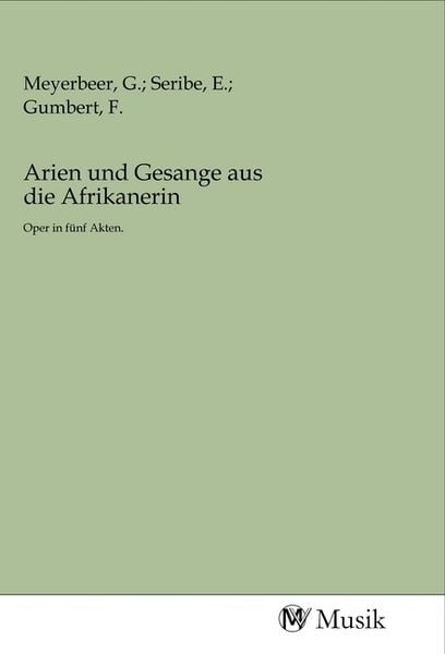 Produktbild: Arien und Gesange aus die Afrikanerin