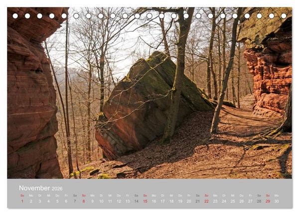 Produktbild: Felsen im Pf&auml;lzer Wald (Tischkalender 2026 DIN A5 quer), CALVENDO Monatskalender