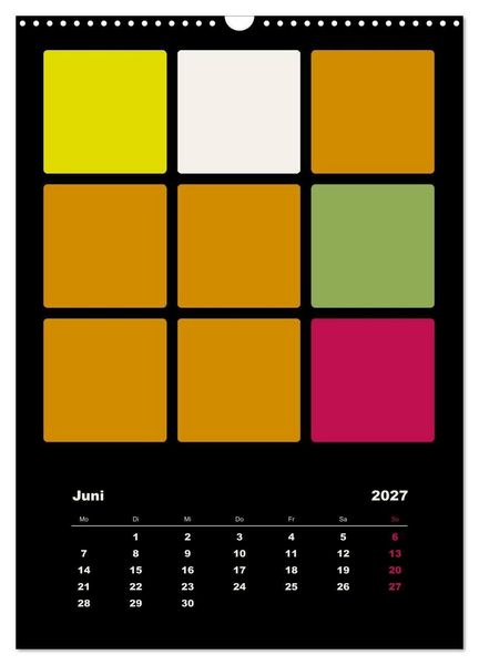 Produktbild: Fotokalender FARBFL&Auml;CHEN (Wandkalender 2027 DIN A3 hoch), CALVENDO Monatskalender