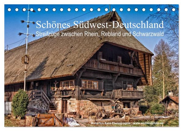 Produktbild: Sch&ouml;nes S&uuml;dwest-Deutschland Streifz&uuml;ge zwischen Rhein, Rebland und Schwarzwald (Tischkalender 2026 DIN A5 quer), CALVENDO Monatskalender