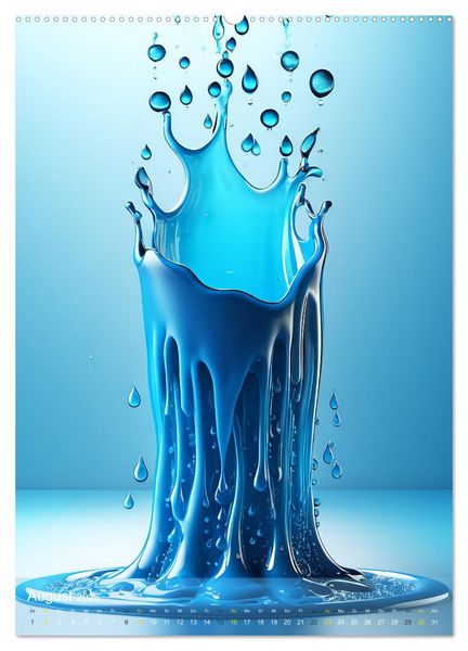 Produktbild: Splish! Splash! DROP ART (Wandkalender 2026 DIN A2 hoch), CALVENDO Monatskalender