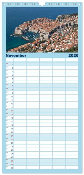 Produktbild: Familienplaner 2026 - Weltkulturerbe Dubrovnik mit 5 Spalten (Wandkalender, 21 x 45 cm) CALVENDO