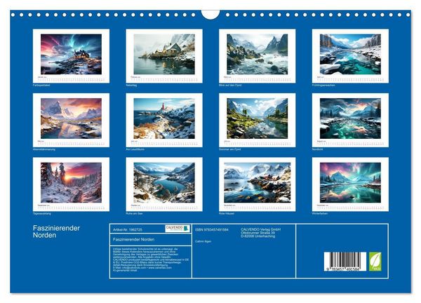 Produktbild: Faszinierender Norden (Wandkalender 2026 DIN A3 quer), CALVENDO Monatskalender