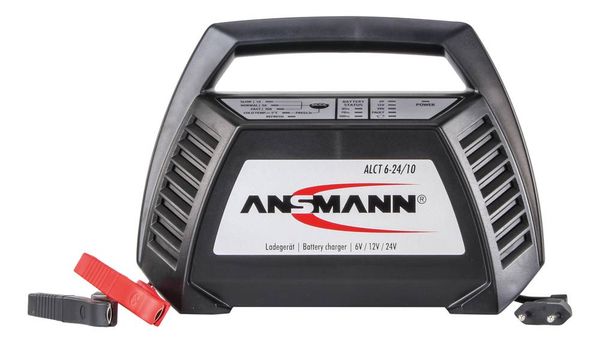 ANSMANN Autobatterie Ladegerät ALCT 6-24/10 - Vollautomatisches Ladegerät  mit 6V, 12V & 24V / 10A
