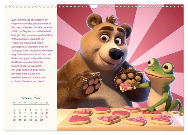 Produktbild: Der Frosch und der B&auml;r - Ein Jahr voller Abenteuer (Wandkalender 2026 DIN A3 quer), CALVENDO Monatskalender