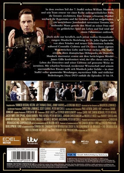 Produktbild: Murdoch Mysteries - Staffel 7 - Teil 2 [3 DVDs]
