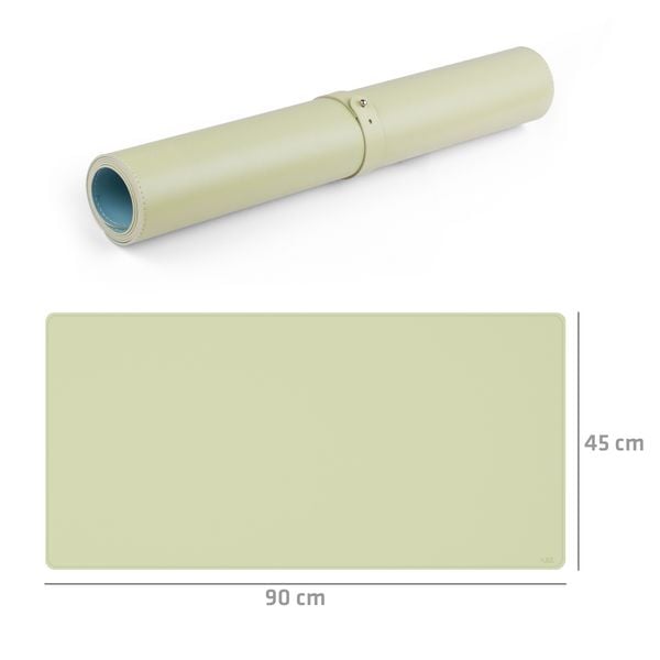 Produktbild: SAX Schreibtischunterlage PU Leder, blau/gelb