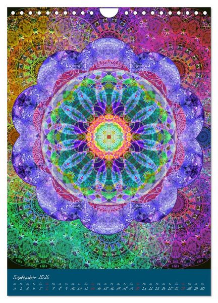 Produktbild: FLORALE MANDALAS (Wandkalender 2026 DIN A4 hoch), CALVENDO Monatskalender