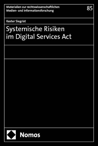Produktbild: Systemische Risiken im Digital Services Act