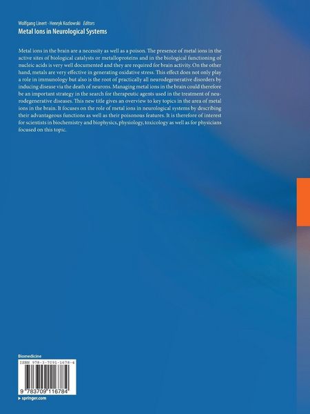 Produktbild: Metal Ions in Neurological Systems