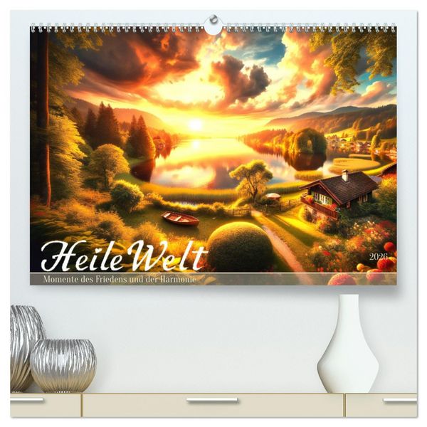 Heile Welt - Momente des Friedens und der Harmonie (hochwertiger Premium Wandkalender 2026 DIN A2 quer), Kunstdruck in Hochglanz