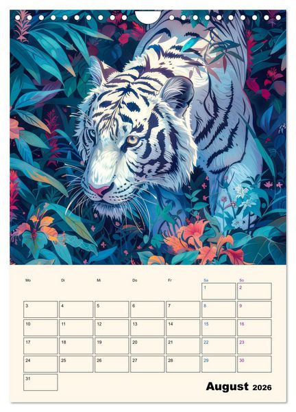 Produktbild: Dschungeltiere - Einzigartige Faszination (Wandkalender 2026 DIN A4 hoch), CALVENDO Monatskalender
