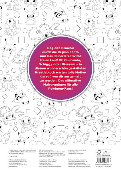 Produktbild: Pok&eacute;mon: Kreativblock Kanto
