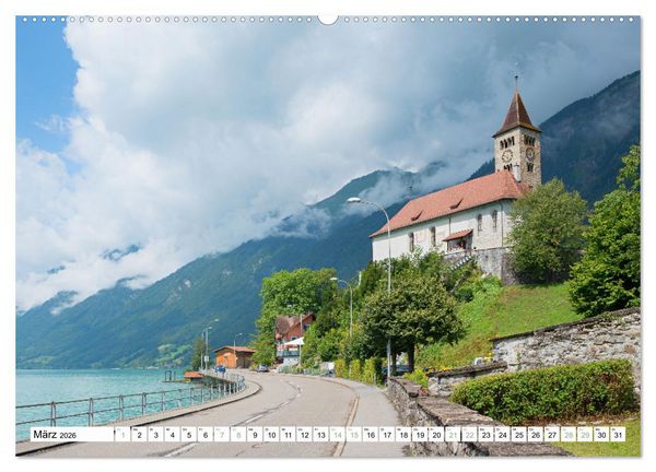 Produktbild: Faszination Berner Oberland - Thuner- und Brienzersee (hochwertiger Premium Wandkalender 2026 DIN A2 quer), Kunstdruck in Hochglanz