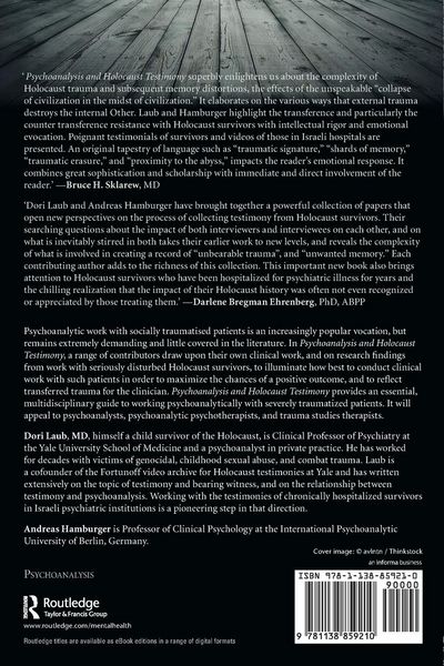 Produktbild: Psychoanalysis and Holocaust Testimony
