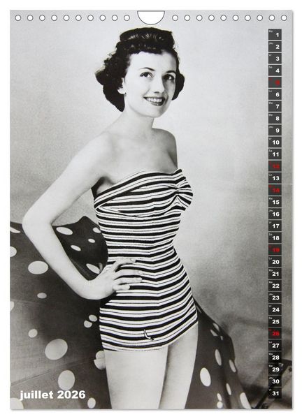 Produktbild: Deux mannequins des ann&eacute;es 1950 - Les jumelles Thea et Helga (Calendrier mural 2026 DIN A4 horizontal), CALVENDO calendrier mensuel