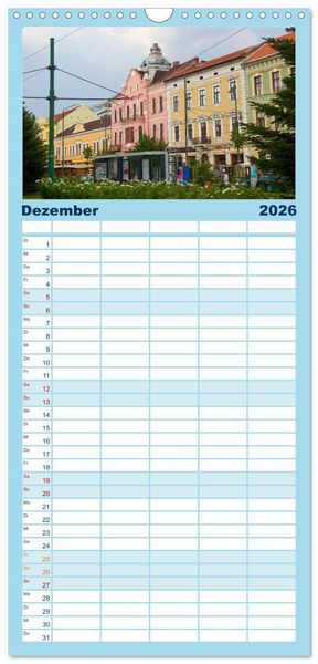 Produktbild: Familienplaner 2026 - Streifz&uuml;ge durch Arad mit 5 Spalten (Wandkalender, 21 x 45 cm) CALVENDO