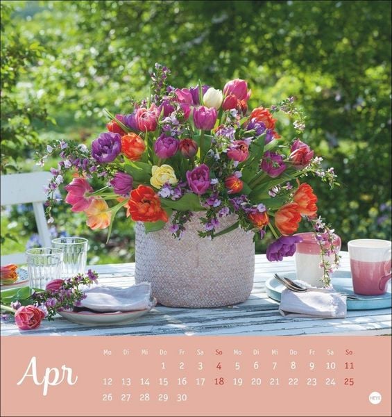 Produktbild: Herzliche Blumengr&uuml;&szlig;e Postkartenkalender 2027