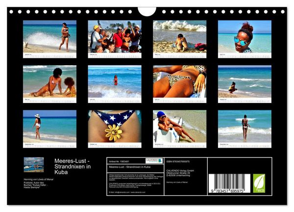 Produktbild: Meeres-Lust - Strandnixen in Kuba (Wandkalender 2026 DIN A4 quer), CALVENDO Monatskalender