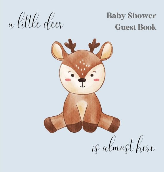 Produktbild: A little deer, is nearly here baby shower guest book (hardback)