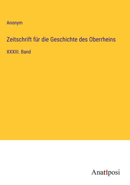 Produktbild: Zeitschrift f&uuml;r die Geschichte des Oberrheins