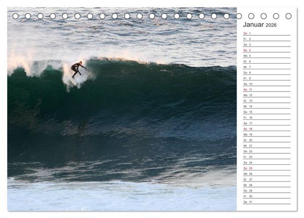 Produktbild: Surfen - Spa&szlig; auf den Wellen (Tischkalender 2026 DIN A5 quer), CALVENDO Monatskalender