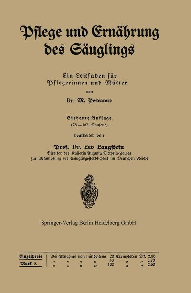 Produktbild: Pflege und Ern&auml;hrung des S&auml;uglings