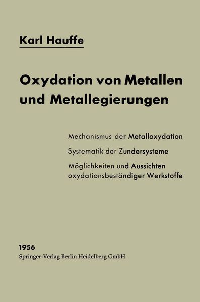 Produktbild: Oxydation von Metallen und Metallegierungen