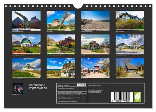 Produktbild: Ahrenshoop Impressionen (Wandkalender 2026 DIN A4 quer), CALVENDO Monatskalender