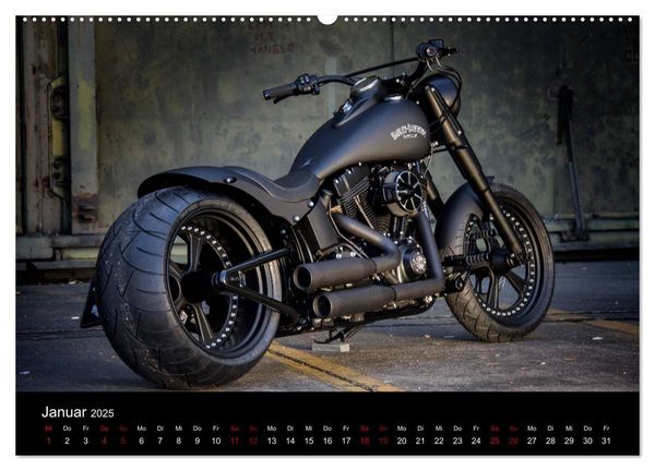 Produktbild: Exklusive Best of Fat Ass Custombike Edition, feinste Harleys mit fettem Hintern (Wandkalender 2025 DIN A2 quer), CALVENDO Monatskalender