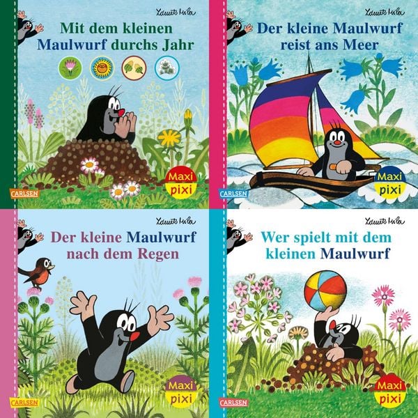 Maxi-Pixi-4er-Set 99: Neues vom Maulwurf (4x1 Exemplar), Set von Hanna Sörensen, Carlsen, 978-3-551-03064-1