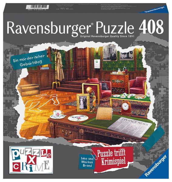 Produktbild: Puzzle X Crime 408 Teile - Ein m&ouml;rderischer Geburtstag