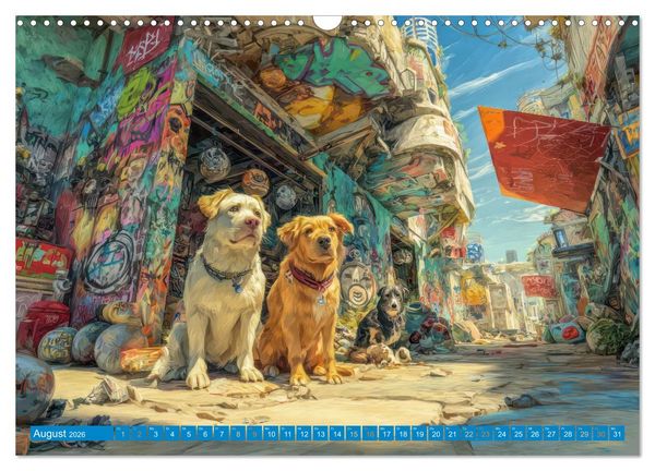 Produktbild: Bunte Stadt - Einzigartige Bewohner (Wandkalender 2026 DIN A3 quer), CALVENDO Monatskalender