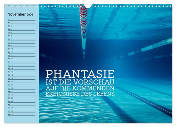 Produktbild: Wassersport - Schwimmen und SUP mit coolen Spr&uuml;chen (Wandkalender 2026 DIN A3 quer), CALVENDO Monatskalender