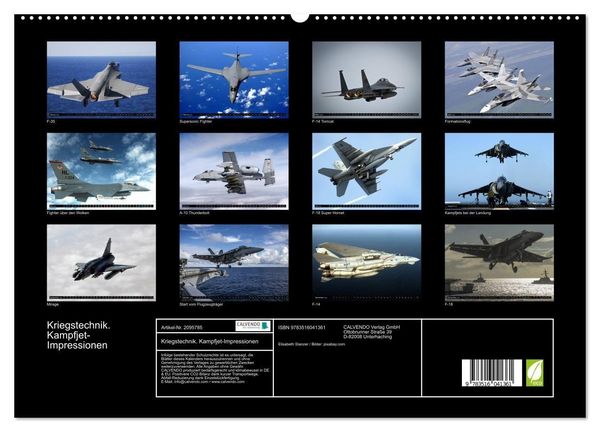 Produktbild: Kriegstechnik. Kampfjet-Impressionen (hochwertiger Premium Wandkalender 2026 DIN A2 quer), Kunstdruck in Hochglanz
