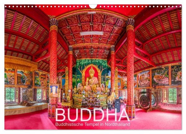 Produktbild: BUDDHA - Buddhistische Tempel in Nordthailand (Wandkalender 2026 DIN A3 quer), CALVENDO Monatskalender
