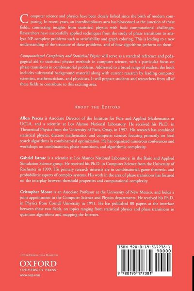 Produktbild: Computational Complexity and Statistical Physics
