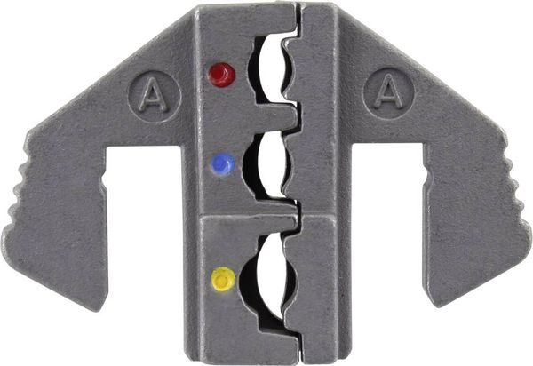 TOOLCRAFT PLE-0A Crimp-Einsätze Isolierte Kabelschuhe, Isolierte Flachstecker Quetschbereich: 0.5 bis 6mm² Passend für Marke