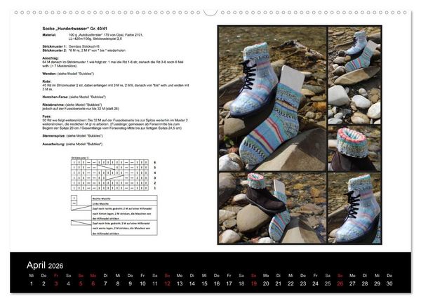 Produktbild: Sockenkalender Bootsocks 2026 (hochwertiger Premium Wandkalender 2026 DIN A2 quer), Kunstdruck in Hochglanz