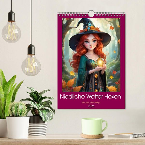 Produktbild: Niedliche Wetter Hexen (Wandkalender 2026 DIN A4 hoch), CALVENDO Monatskalender