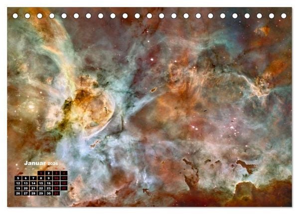 Produktbild: Hubble - 35 Jahre atemberaubende Aufnahmen (Tischkalender 2026 DIN A5 quer), CALVENDO Monatskalender