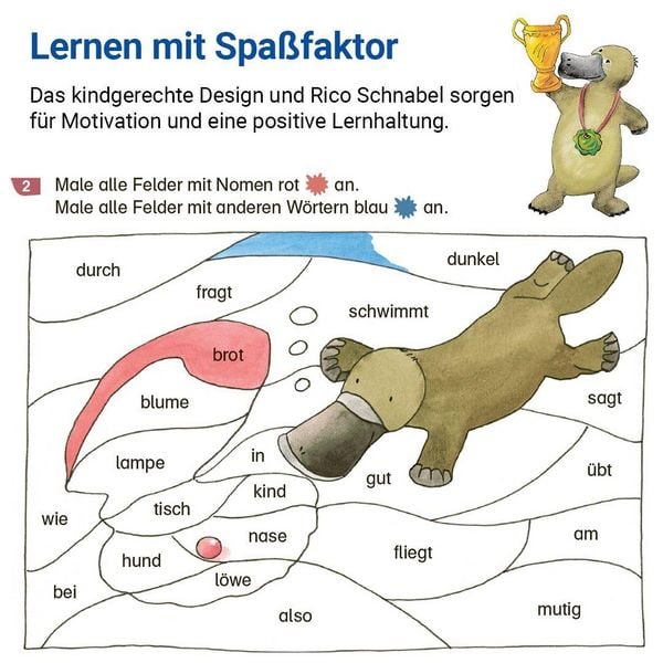 Produktbild: Grammatik mit Rico Schnabel, Klasse 2 - silbierte Ausgabe