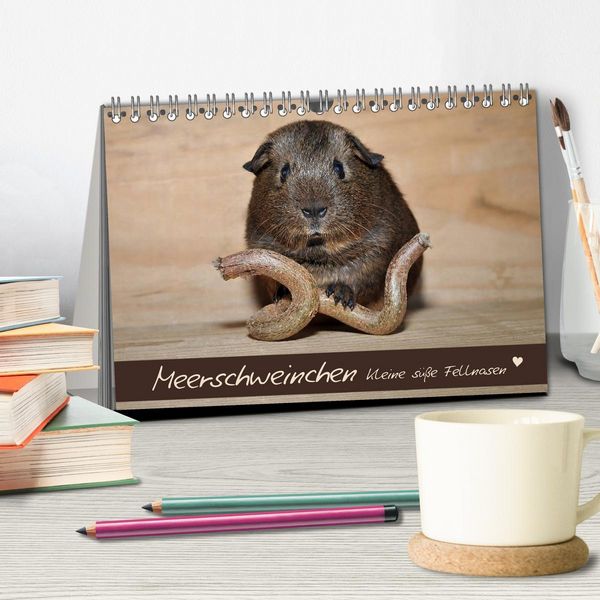 Produktbild: Meerschweinchen - Kleine s&uuml;&szlig;e Fellnasen (Tischkalender 2026 DIN A5 quer), CALVENDO Monatskalender