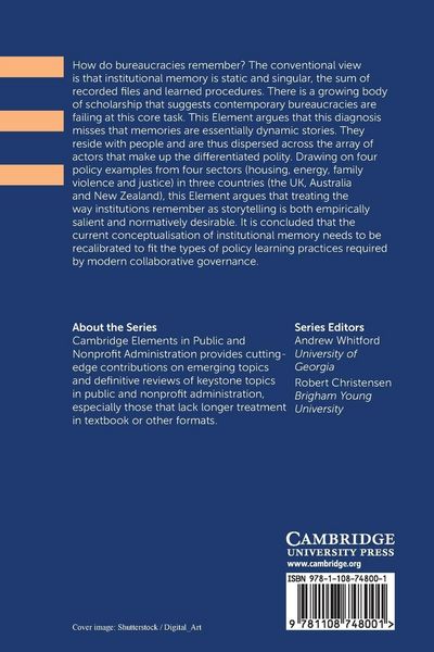 Produktbild: Institutional Memory as Storytelling