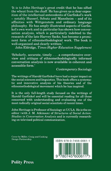 Produktbild: Garfinkel and Ethnomethodology