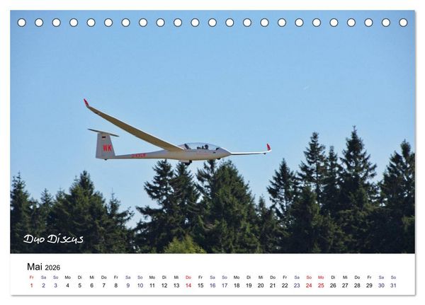 Produktbild: Fliegerschule Wasserkuppe (Tischkalender 2026 DIN A5 quer), CALVENDO Monatskalender