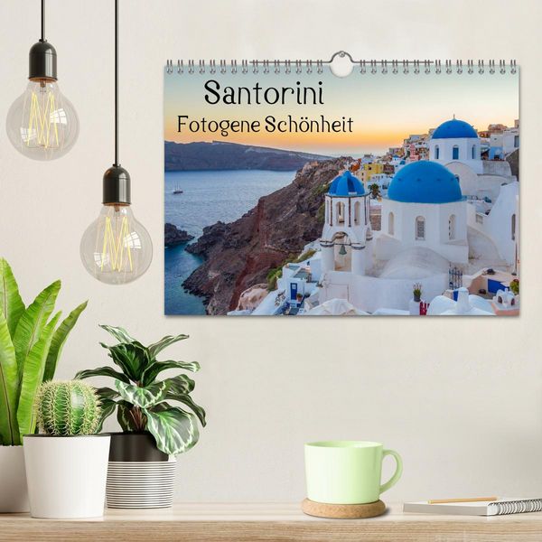 Produktbild: Santorini - Fotogene Sch&ouml;nheit (Wandkalender 2026 DIN A4 quer), CALVENDO Monatskalender