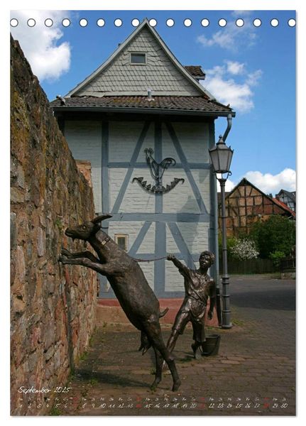 Rotenburg an der Fulda (Tischkalender 2025 DIN A5 hoch), CALVENDO Monatskalender